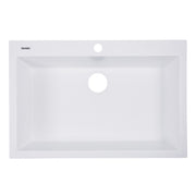Nantucket Sinks Large Single Bowl Dual-mount Granite Composite Sink - White PR3020-DM-W - view 5
