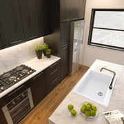 Nantucket Sinks Large Single Bowl Dual-mount Granite Composite Sink - White PR3020-DM-W - view 6