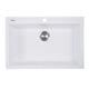 Nantucket Sinks Large Single Bowl Dual-mount Granite Composite Sink - White PR3020-DM-W