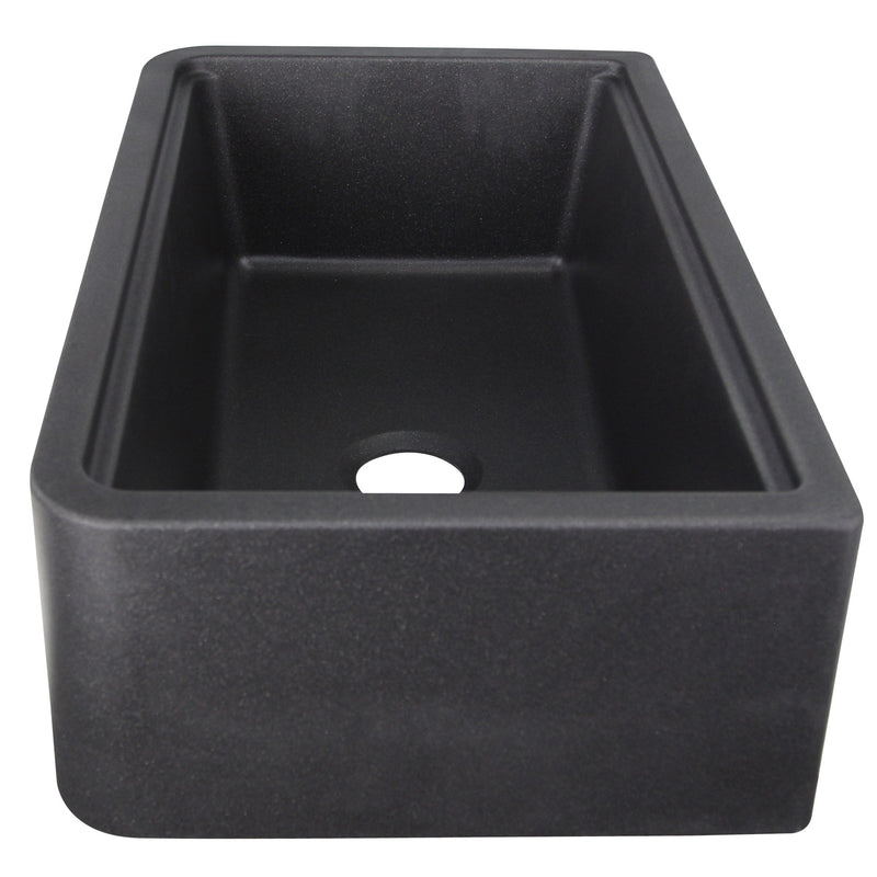 Nantucket Sinks 33-inch Reversible Workstation Granite Composite Apron Sink with Accessory Pack - Black with Metallic Flecks PR3320-APS-BL - view 6