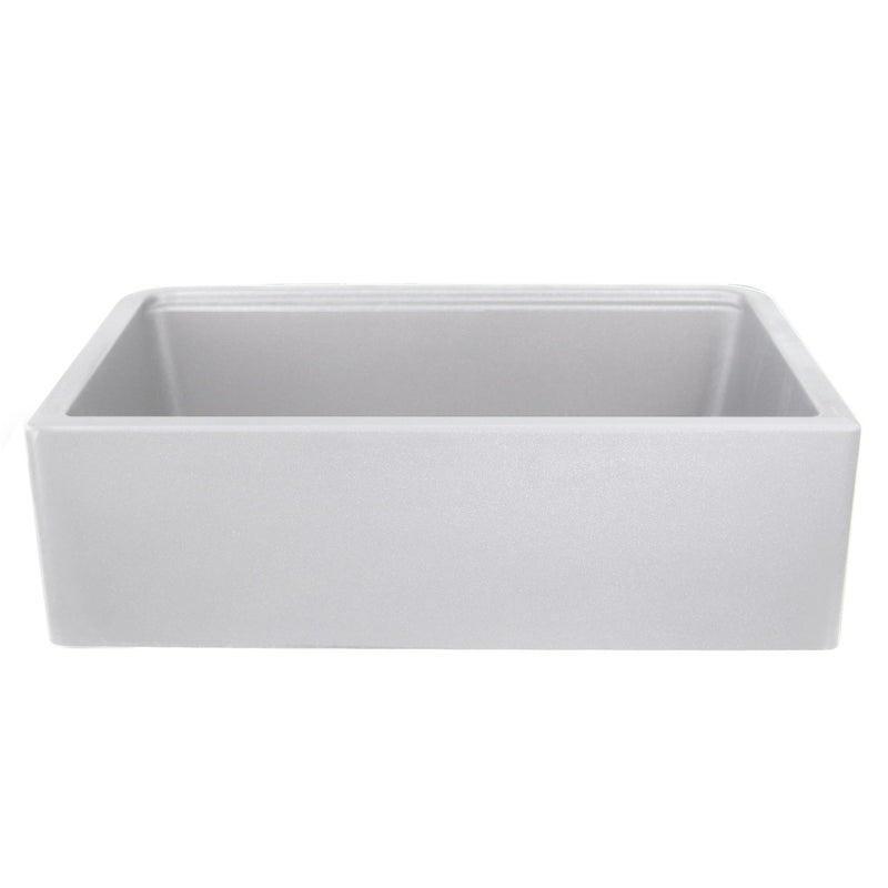 Nantucket Sinks 33-inch Reversible Workstation Granite Composite Apron Sink with Accessory Pack - Light Grey with Metallic Flecks PR3320-APS-G - view 5