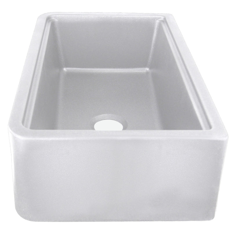 Nantucket Sinks 33-inch Reversible Workstation Granite Composite Apron Sink with Accessory Pack - Light Grey with Metallic Flecks PR3320-APS-G - view 6