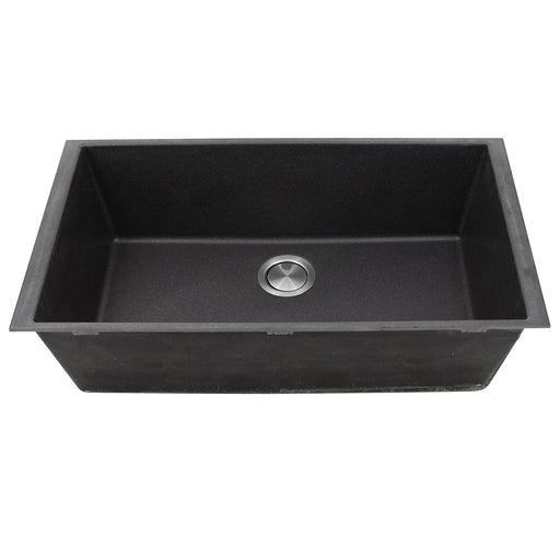 Nantucket Sinks 33-inch Undermount Granite Composite Sink in Black PR3320-BL-UM - view 2