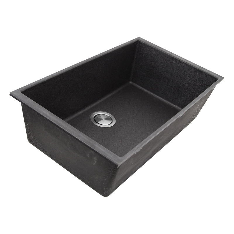 Nantucket Sinks 33-inch Undermount Granite Composite Sink in Black PR3320-BL-UM - view 5