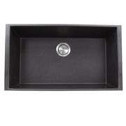 Nantucket Sinks 33-inch Undermount Granite Composite Sink in Black PR3320-BL-UM