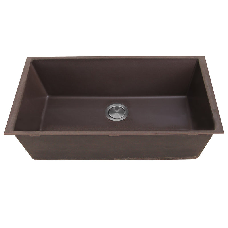 Nantucket Sinks 33-inch Undermount Granite Composite Sink in Brown PR3320-BR-UM - view 2