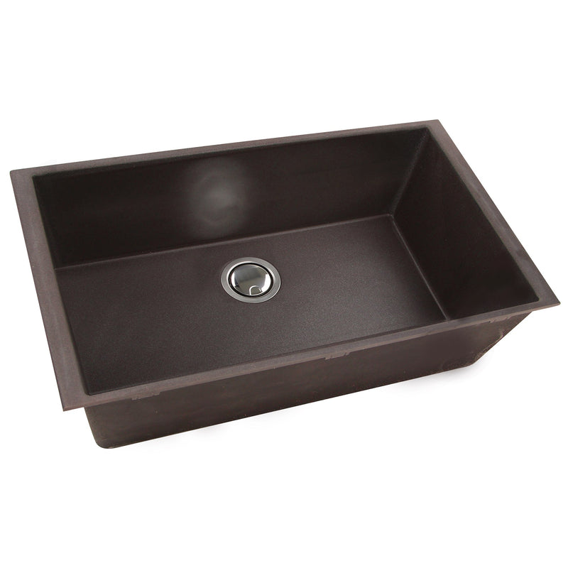 Nantucket Sinks 33-inch Undermount Granite Composite Sink in Brown PR3320-BR-UM - view 3