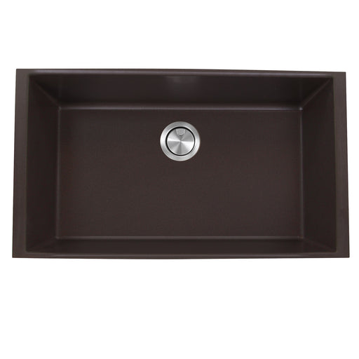 Nantucket Sinks 33-inch Undermount Granite Composite Sink in Brown PR3320-BR-UM