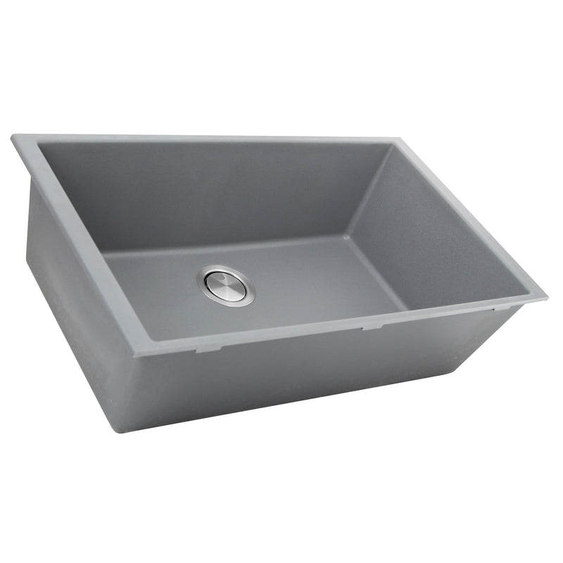 Nantucket Sinks 33-inch Undermount Granite Composite Sink in Titanium PR3320-TI-UM - view 2