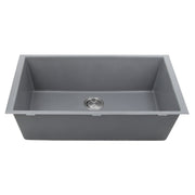 Nantucket Sinks 33-inch Undermount Granite Composite Sink in Titanium PR3320-TI-UM - view 3