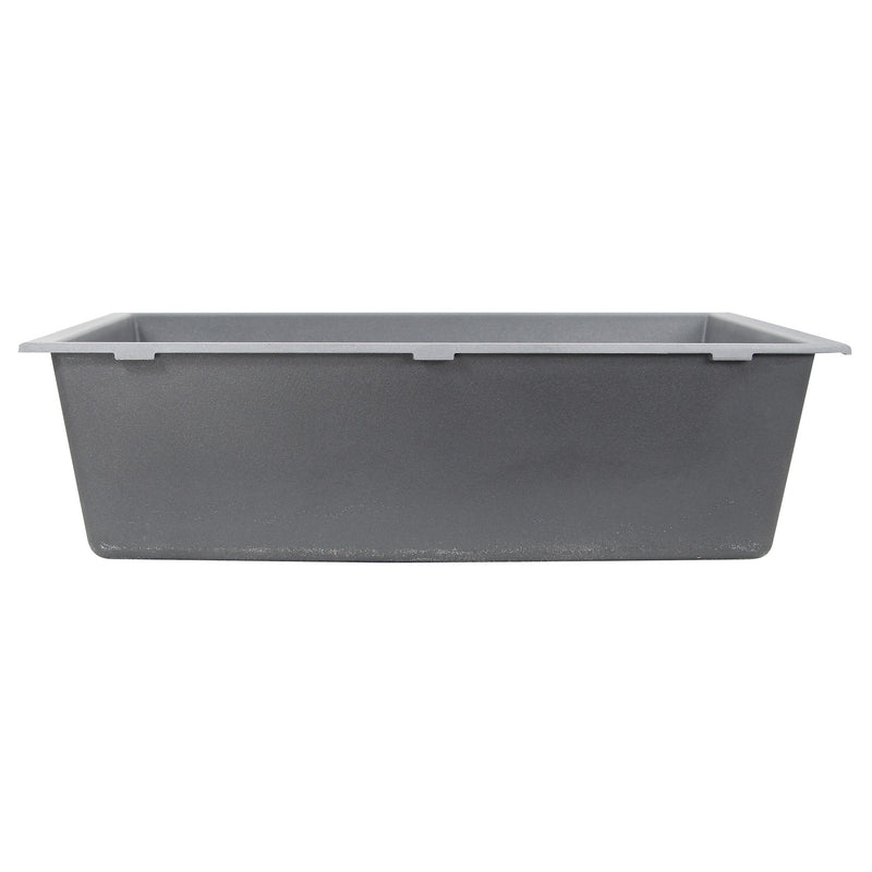 Nantucket Sinks 33-inch Undermount Granite Composite Sink in Titanium PR3320-TI-UM - view 5