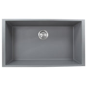 Nantucket Sinks 33-inch Undermount Granite Composite Sink in Titanium PR3320-TI-UM