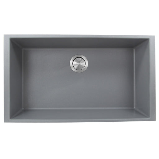 Nantucket Sinks 33-inch Undermount Granite Composite Sink in Titanium PR3320-TI-UM