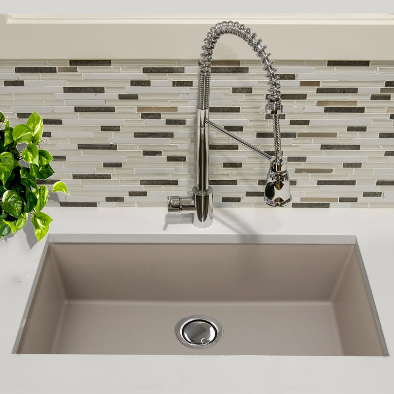 Nantucket Sinks 33-inch Undermount Granite Composite Sink in Truffle PR3320-TR-UM - view 6