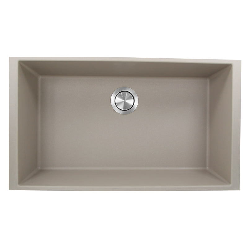 Nantucket Sinks 33-inch Undermount Granite Composite Sink in Truffle PR3320-TR-UM