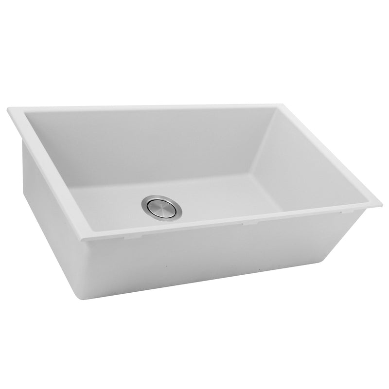 Nantucket Sinks 33-inch Undermount Granite Composite Sink in White PR3320-W-UM - view 2