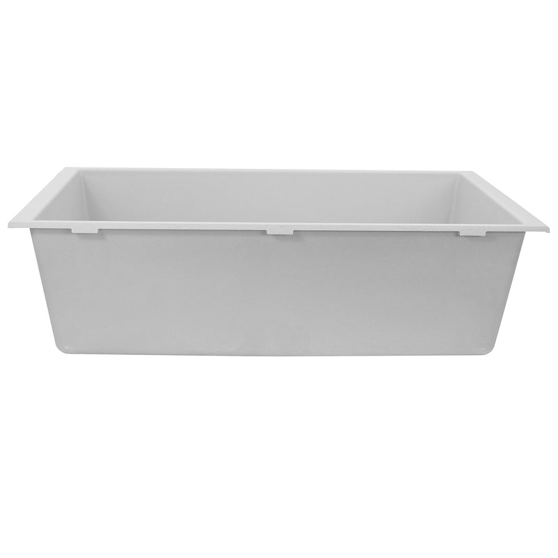 Nantucket Sinks 33-inch Undermount Granite Composite Sink in White PR3320-W-UM - view 4