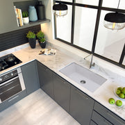 Nantucket Sinks 33-inch Undermount Granite Composite Sink in White PR3320-W-UM - view 8