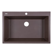 Nantucket Sinks 33-inch Dual-mount Granite Composite Sink in Brown PR3322-DM-BR - view 5