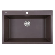 Nantucket Sinks 33-inch Dual-mount Granite Composite Sink in Brown PR3322-DM-BR