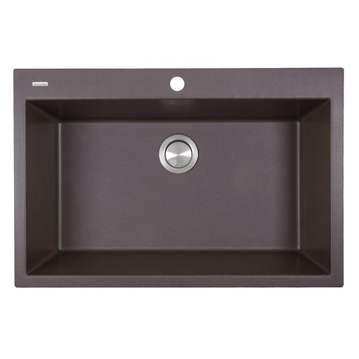Nantucket Sinks 33-inch Dual-mount Granite Composite Sink in Brown PR3322-DM-BR