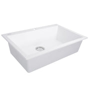 Nantucket Sinks 33-inch Dual-mount Granite Composite Sink in White PR3322-DM-W - view 2