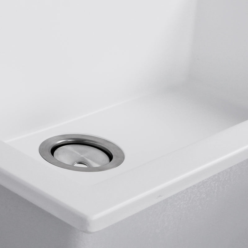 Nantucket Sinks 33-inch Dual-mount Granite Composite Sink in White PR3322-DM-W - view 3
