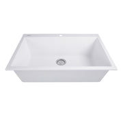 Nantucket Sinks 33-inch Dual-mount Granite Composite Sink in White PR3322-DM-W - view 4