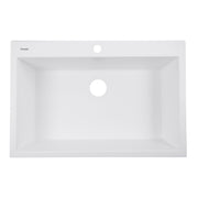 Nantucket Sinks 33-inch Dual-mount Granite Composite Sink in White PR3322-DM-W - view 5