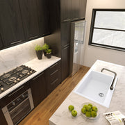 Nantucket Sinks 33-inch Dual-mount Granite Composite Sink in White PR3322-DM-W - view 6