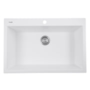 Nantucket Sinks 33-inch Dual-mount Granite Composite Sink in White PR3322-DM-W