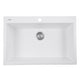 Nantucket Sinks 33-inch Dual-mount Granite Composite Sink in White PR3322-DM-W