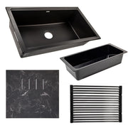 Nantucket Sinks Undermount Workstation Granite Composite Sink - Black PR3419-NBL-UM - view 2