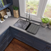 Nantucket Sinks Undermount Workstation Granite Composite Sink - Black PR3419-NBL-UM - view 7