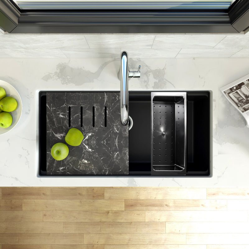 Nantucket Sinks Undermount Workstation Granite Composite Sink - Black PR3419-NBL-UM - view 8