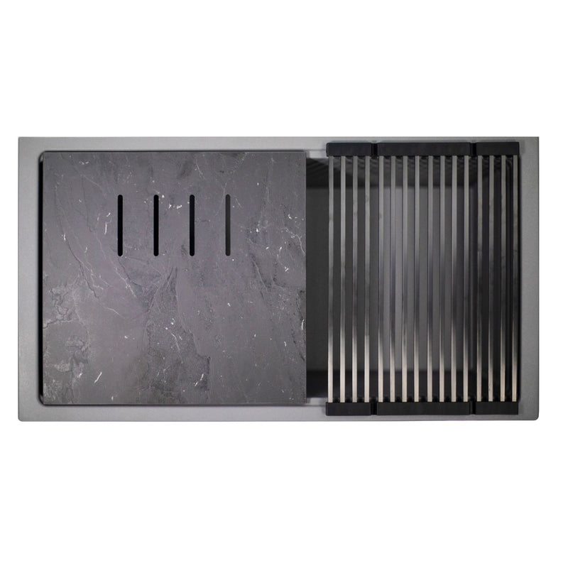 Nantucket Sinks Undermount Workstation Granite Composite Sink - Titanium PR3419-TI-UM - view 2