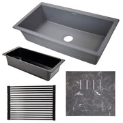 Nantucket Sinks Undermount Workstation Granite Composite Sink - Titanium PR3419-TI-UM - view 3