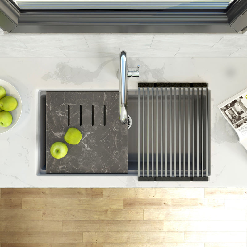 Nantucket Sinks Undermount Workstation Granite Composite Sink - Titanium PR3419-TI-UM - view 8
