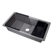 Nantucket Sinks Undermount Workstation Granite Composite Sink - Titanium PR3419-TI-UM