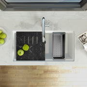 Nantucket Sinks Undermount Workstation Granite Composite Sink - White PR3419-W-UM - view 8