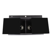 Nantucket Sinks Large Double Bowl Prep Station Topmount Granite Composite Sink - Black PR3420PS-BL