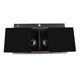 Nantucket Sinks Large Double Bowl Prep Station Topmount Granite Composite Sink - Black PR3420PS-BL