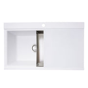 Nantucket Sinks Large Double Bowl Prep Station Topmount Granite Composite Sink - White PR3420PS-W - view 4
