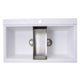 Nantucket Sinks Large Double Bowl Prep Station Topmount Granite Composite Sink - White PR3420PS-W