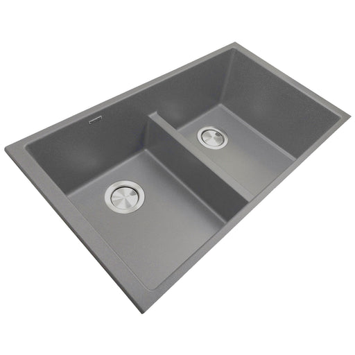 Nantucket Sinks Low Divide 50/50 Double Bowl Undermount Granite Composite Sink - Titanium Grey PR5050-LDTI - view 2