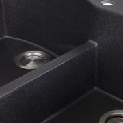 Nantucket Sinks 60/40 Double Bowl Dual-mount Granite Composite Sink - Black PR6040-BL - view 3
