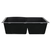 Nantucket Sinks 60/40 Double Bowl Undermount Granite Composite Sink - Black PR6040-BL-UM - view 4