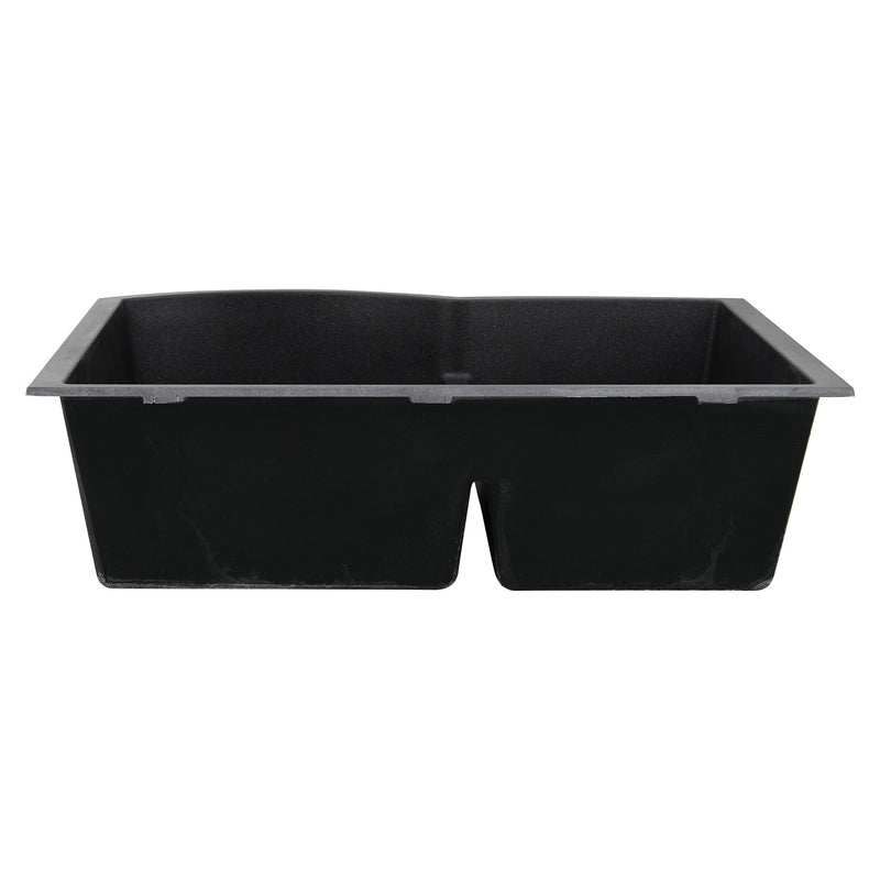 Nantucket Sinks 60/40 Double Bowl Undermount Granite Composite Sink - Black PR6040-BL-UM - view 4