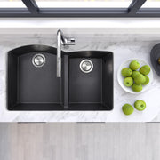 Nantucket Sinks 60/40 Double Bowl Undermount Granite Composite Sink - Black PR6040-BL-UM - view 7