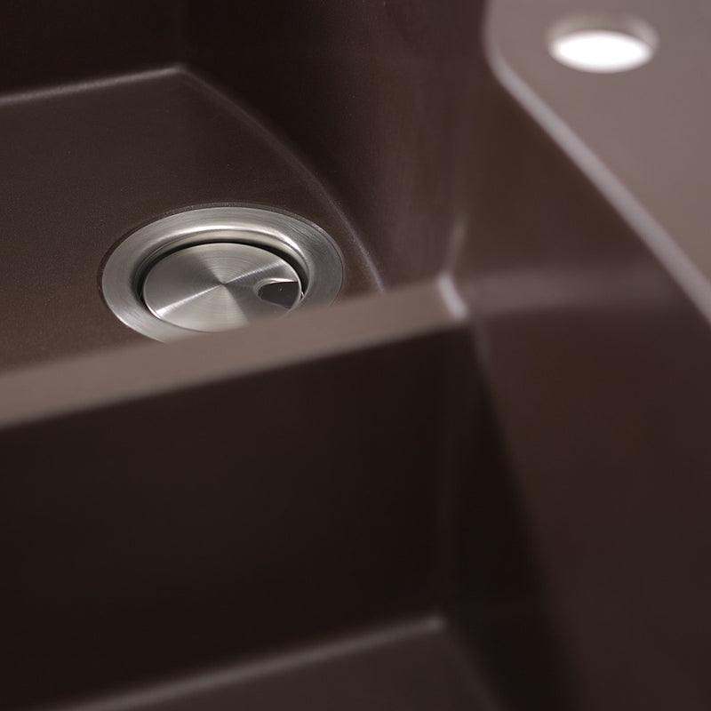 Nantucket Sinks 60/40 Double Bowl Dual-mount Granite Composite Sink - Brown PR6040-BR - view 3